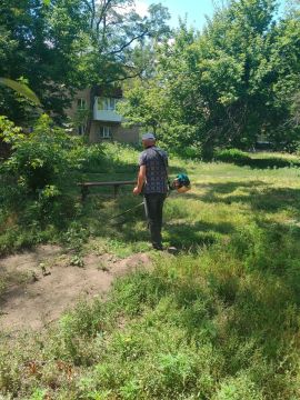 На территории Горняцкого внутригородского района продолжается активная кампания по борьбе с сорной и карантинной растительностью