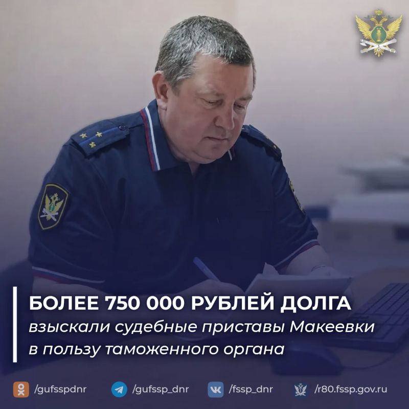 Более 750 тысяч рублей задолженности взыскали судебные приставы Макеевки в пользу таможенного органа